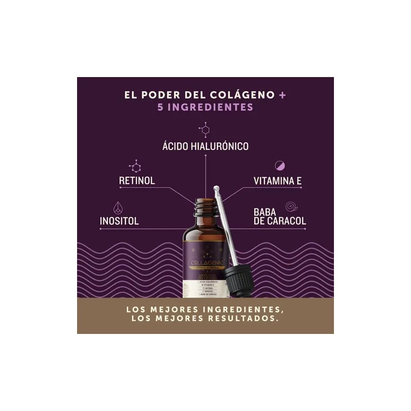 Serum Facial Antiarrugas y Antiedad Collagenic Con Retinol, Baba De