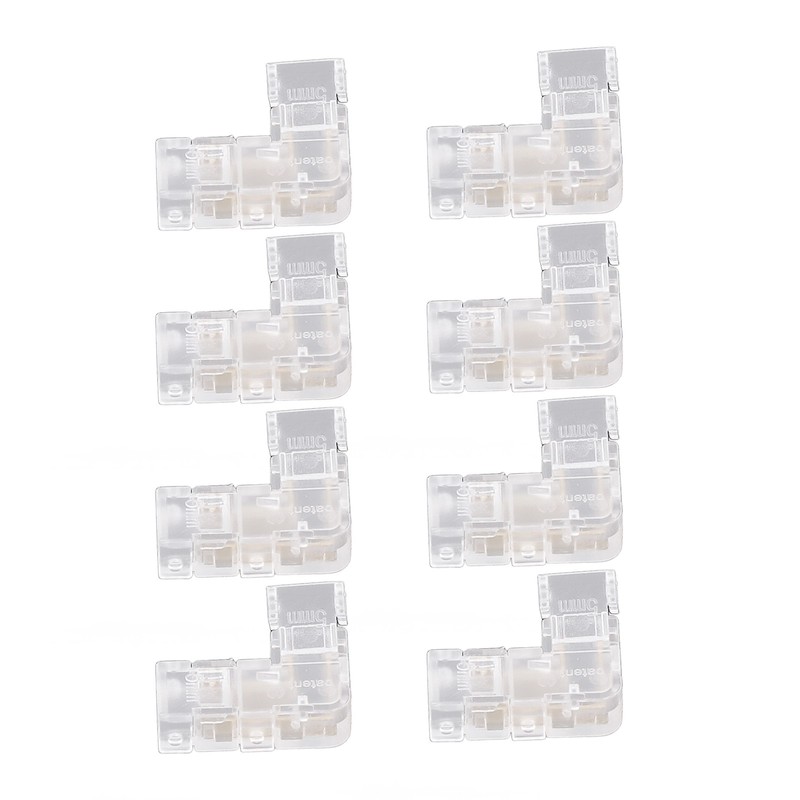 8Pcs 2 Pin 5mm COB LED Strip Light Connectors L