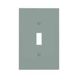Wmhusu Decorative Light Switch Cover Light Gray Blue 1 Gang Wall Plate Cover Single Toggle Wallplates Outlet Covers Electrical Switchplate Faceplate for Bathroom Bedroom Decor