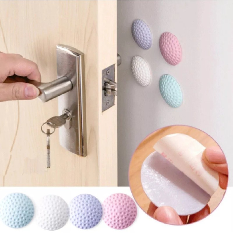 TIKA 4 Pcs Self-Adhesive Wall Protectors - Rubber Door Handle