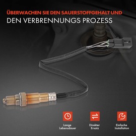 Lambda Sensor Before Cat to Cat for Fiesta IV Galaxy WGR Puma EC Scorpio II GFR G.GR GNR G.GR Transit Bus E 1994-2002 ES20301