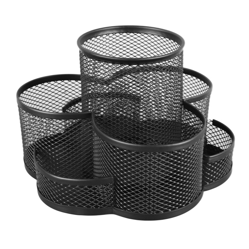 Mesh Desk Organizer 7 Compartments 360 Degree Rotating Multifunctional Pen