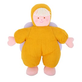 TROUSSELIER - Plush Toy - Angel - 20 cm High - Organic Cotton - Classic Chic - Ideal Birth Gift - Machine Washable - Colour Curry