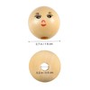 Gatuida 50Pcs Beads for DIY Crafts Round Craft Wood Beads