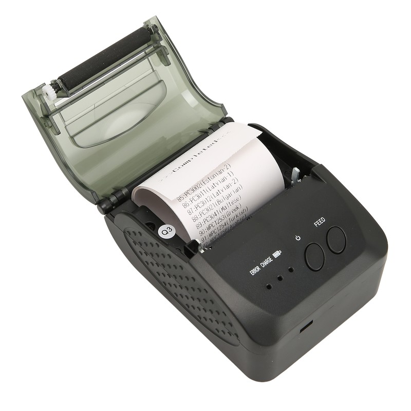 Portable Receipt Printer 58mm Bluetooth 4.0 Fast Printing Low Noise
