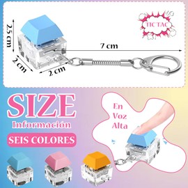 Juguete Sensorial para Relajarse, 3 Piezas - Fidget Toys Llavero de Teclado para Adultos y niños, Juguete de Escritorio Administrativo, Aliviar el Estrés y Ansiedad, Regalo Pop It para Niños y Adultos (Amarillo - Púrpura - Verde)