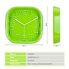 Topkey Square Wall Clock - Green