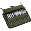 Cutlery Storage Bag,Portable Polyester Roll Up Pouch Bag For Forks,