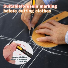 Green Tomato Heat Erasable Fabric Markers, Washable Erasable Replaceable Refill Markers for Sewing, Embroidery, Quilting, Suitable for Cotton, Knitted Fabrics, DIY Sewing Tools (1 Pen + 20 Refills)