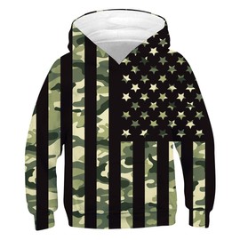TUONROAD Boys Girls Kids Hoodies 4th of July Sweatshirt Stars and Stripes Long Sleeve Hooded Tops for Spring Trip Autumn Vacation Winter Sports School Clothes for 14-16T