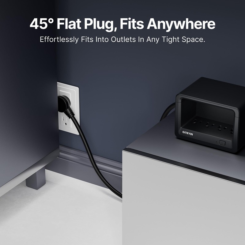 Gitryin Power Strip with 8 AC Outlets, Surge Protector Power