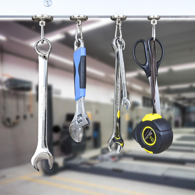 FPMYB Pack of 4 Magnetic Hooks, Extra Strong, 42 mm