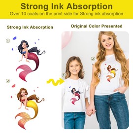 Yamation DTF Transfer Film: 13x19 Inch 50 Sheets Premium Double-Sided Matte Finish PET Transfer Paper Direct to Film Transfer Paper for T-Shirt