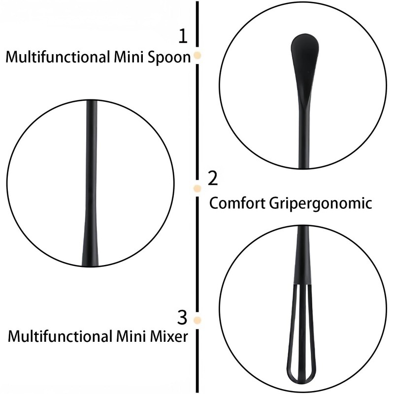 8 PCS Multifunctional Mini Whisk Mini Spoon Small Whisks 2