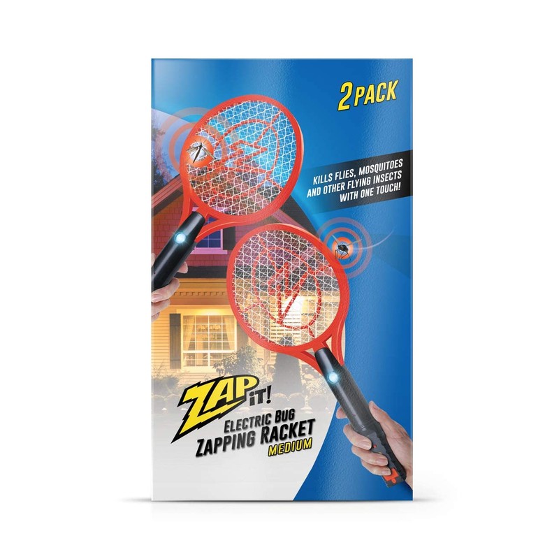 Zap It Bug Zapper Rechargeable Bug Zapper Racket, Electric Fly