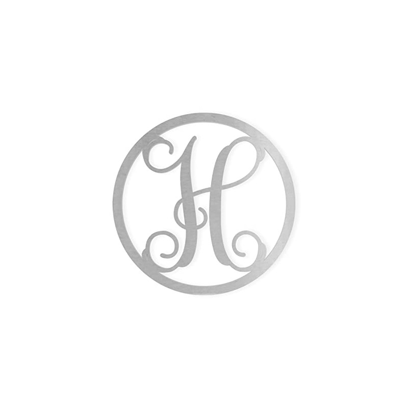Metal Letter H, Metal Monogram for Outdoor Wreaths, Wall Hanging,