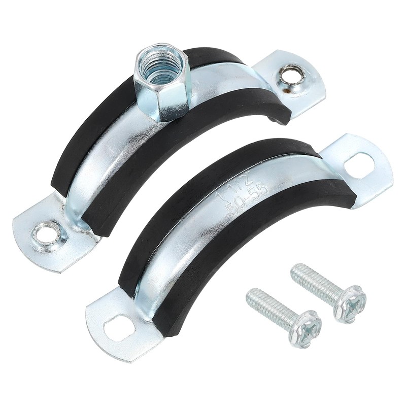 sourcing map 4 Pcs Adjustable Pipe Bracket Clamp, 2"(50mm) Wall