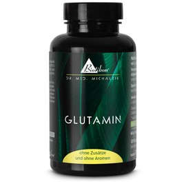 Glutamine according to Dr. Michalzik - Pure Vegetable L-Glutamine Highest Purity of 99.7%, 750 mg - No Additives - From Biotikon