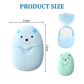 WOLMIK 2 Boxes (100 Pieces) Paper Soap, Portable Soap Sheets, Disposable Paper with Plastic Box, for On the Go Travel Camp Outdoor Hiking Small and Easy to Carry