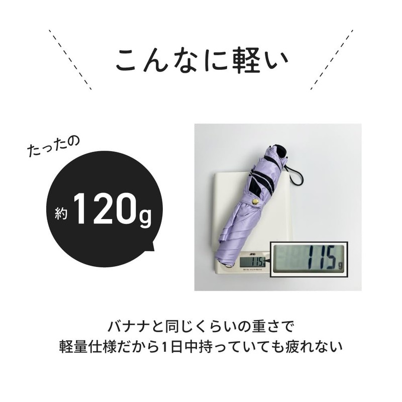 commoc Folding Parasol, Lightweight, Compact, Full Light Blocking, Large Folding