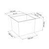 Prosper Plast Dark Brown Planter - 17cm x 17cm x32cm