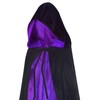 Unisex Wizard Cloak, Black and Grape Cloak with Hood for