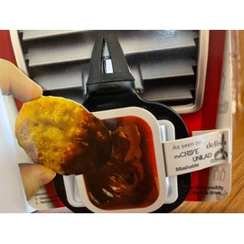 Saucemoto DIP CLIP, An in-car cup holder for ketchup & fast food sauces. NEW