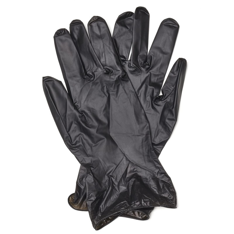 Spontex Black Protect Disposable Nitrile Gloves Extra Tear-Resistant and Durable