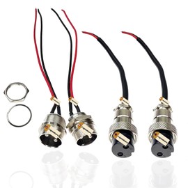 Lsgoodcare 2Pcs GX20-2Pin Female 2Pcs Male Aviation Connector Power Cable Electrical Terminal Socket with Cable Aviation Connector Plug 20MM 2Pin 10A Socket ﻿