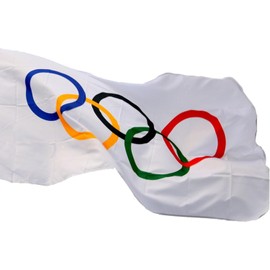 Oliympic Rings Decorations Flag 3x5 Ft Outdoor Indoor,Internation Sports Theme Flags Banner Party Supplies Hanging Home Decor,Yard Fence Photo Backdrop