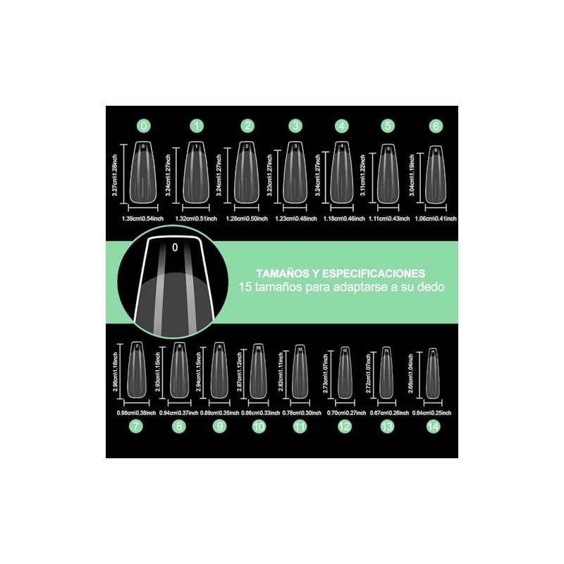600 Pcs Tips Soft gel OBP, Soft Gel Tips Para