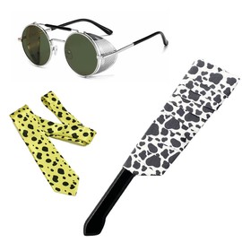 LCCLJEWEER Kento Nanami Cosplay Prop,with Kento Nanami Tie Sunglasses Anime Cosplay Costume Accessories Props 3pcs Yellow