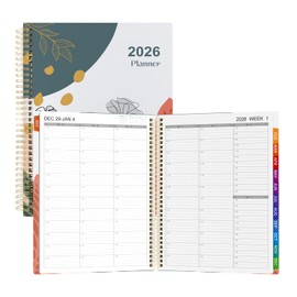 2026 Appointment Book, Large Hourly Planner from January 2026 to December 2026, Schedule Appointment Planner 15 Minute Increments with Colorful Tabs, Hourly Daily Weekly Monthly Agenda (8.5 x 11")