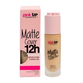 PINK UP, Matte cover, Maquillaje Líquido, De Larga Duración, Acabado mate, Controla exceso de brillo, Modelo PKMHR500