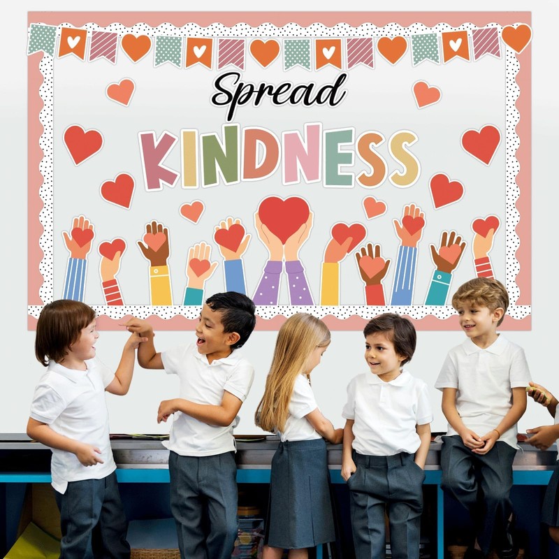 Justforjoyful 60Pcs Kindness Classroom Bulletin Board Decorations Spread Kindness Bulletin