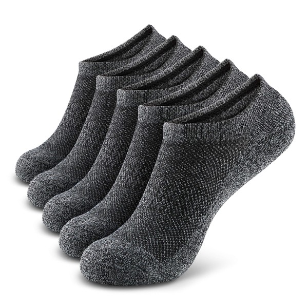 MONFOOT Women's and Men's 5 Pairs Cushion No Show Non