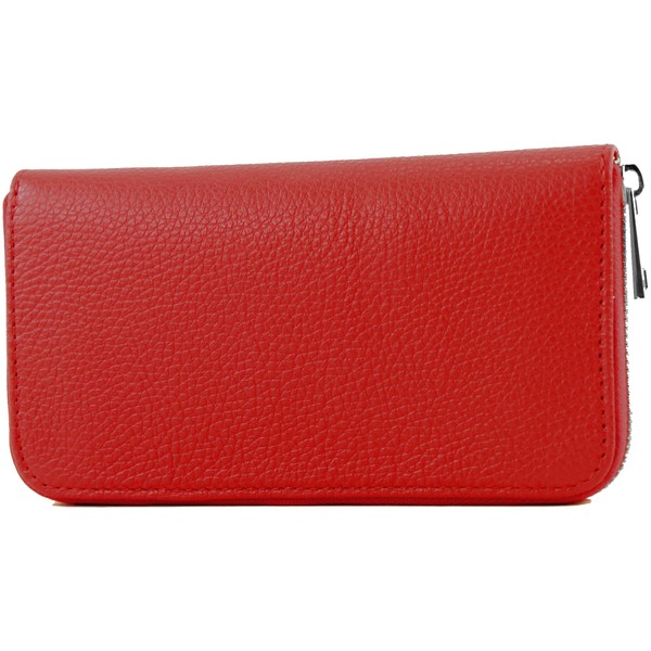 modamoda de SILBER-P02 Women's Leather Wallet Long Handmade in Italy,