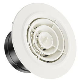 HG POWER 4 Inch Soffit Vent，Round Air Vent Cover with Louver, ABS Adjustable Ceiling Vent Covers for Living Room, Bathroom, Kitchen, Greenhouse, Ventilation System, White - Opening Size 3.74"