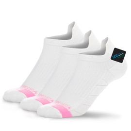 BRISIRA Bamboo Viscose Compression Socks Women Ankle Sport Hiking Running Socks, Anti Blister Moisture Wicking, 3 Pairs