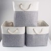 Mangata Fabric Storage Basket, Canvas Cube Storage Boxes 25x25x25cm for