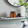 4-Pack Heavy Duty Chrome Glass Shelf Brackets - Wall Mounting