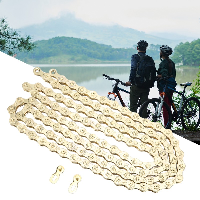 Bike Chain 116 Links 10 Speed Electroplating Rust Protection Mountain