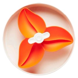 Petdreamhouse NEW! Spin Fun Interactive Slow Feeder Bowl for Dogs Makes Meal Time Fun. Orange