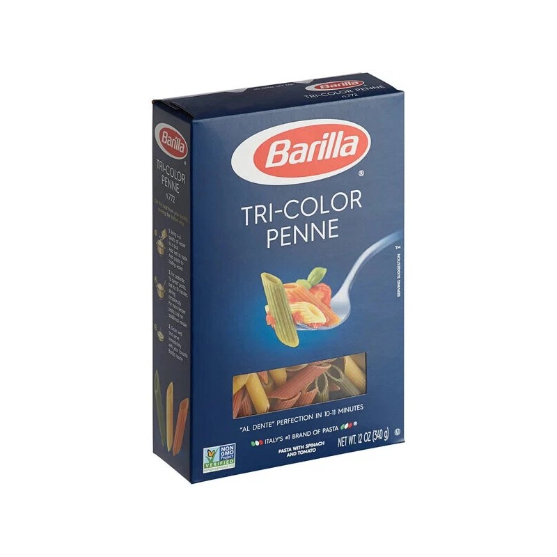 Barilla 12 oz. Tri-Color Penne Rigate Pasta (select quantity below)
