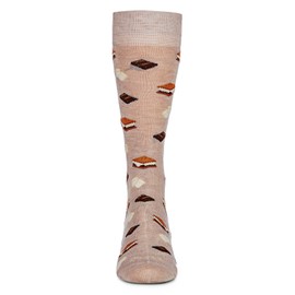 MeMoi Men's I'd Like S'mores Please Rayon Blend Crew Sock Charcoal 10-13