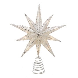 Kurt S. Adler 11-Light 12-Inch Battery-Operated LED Bethlehem Star Treetop Tree Topper, Multi
