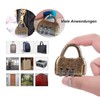 HRASY 4 Pieces Mini Padlock Combination Lock Retro Diary Lock