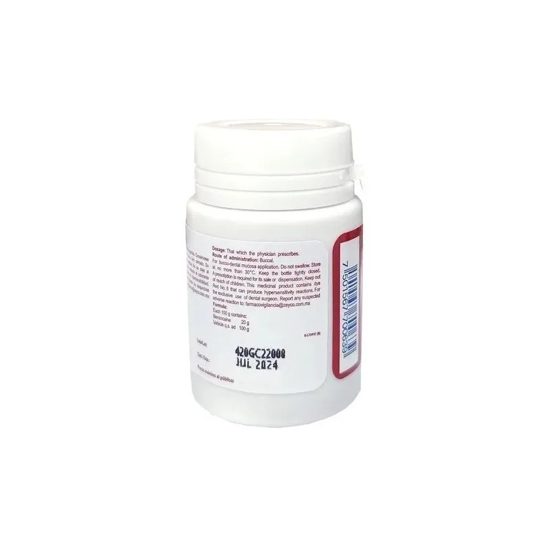 Topicaína Benzocaína 20% Cereza Frasco 30g - Zeyco
