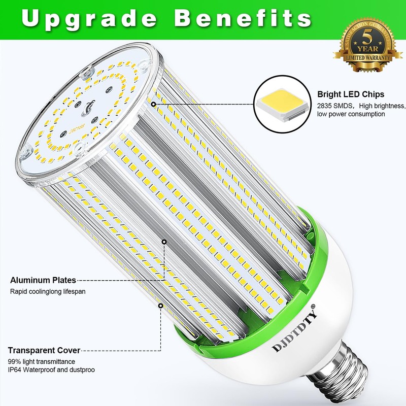 DJDTDTY 200W LED Corn Light, E26 Base LED Corn Lamp,