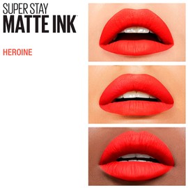 Maybelline New York Superstay Matte Ink Lips Covering und ist ein einheitliches Ergebnis mit Punta Punta Farbe 25 Heroine lange Dauer 16H - 3 Lippenstifte